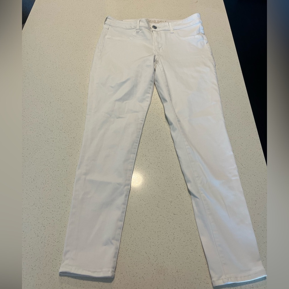 American Eagle Outfitters White Stretch Pants